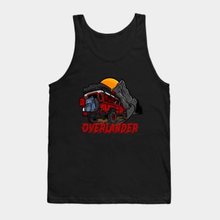 Red Land Rover Defender Adventure Seeker Tank Top